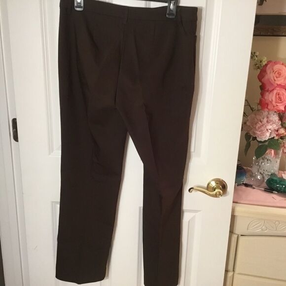 NWOT. Christopher Banks Women’s Sz 8S Brown Straight Leg Slacks - Picture 8 of 11